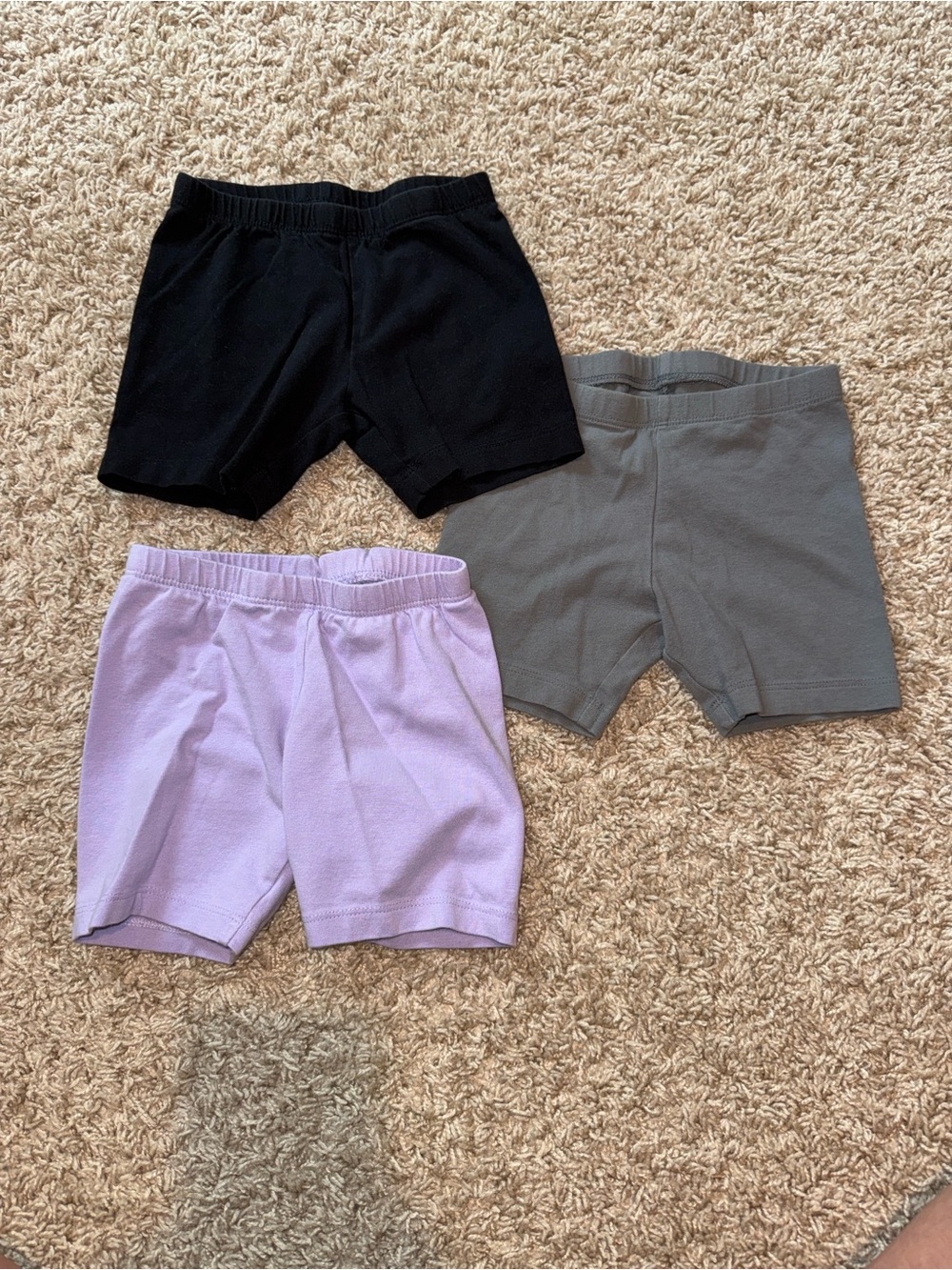 Old Navy Kids 3-Pack Stretch Shorts in Black, Gray & Lilac
